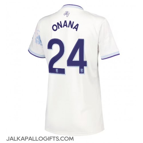 Aston Villa Amadou Onana #24 Kolmaspaita Naiset 2025-26 Lyhythihainen